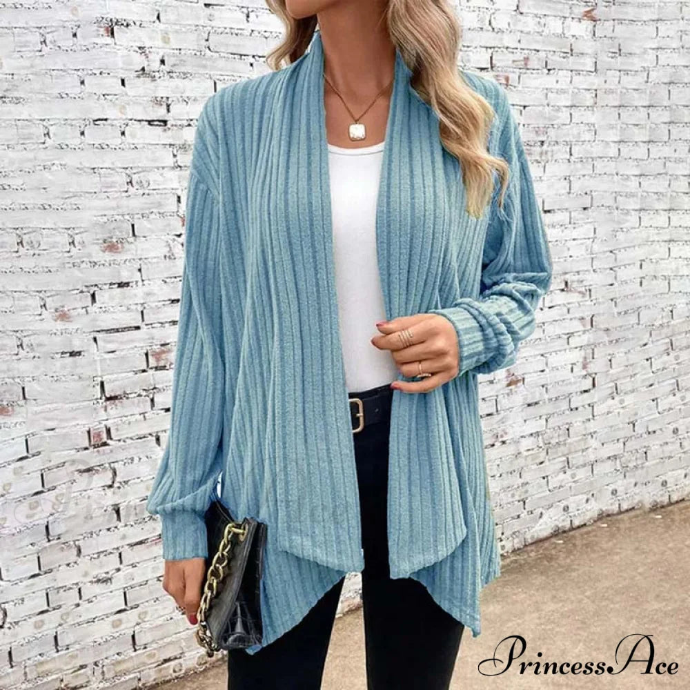 Casual Knitted Cardigan Sky Blue best Best Sellings cardigan cardigans clothes Sale tops Topseller