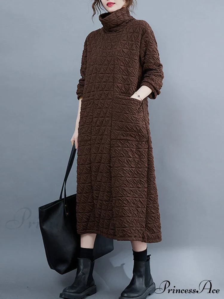 Casual Long Sleeves High-Low Modern Solid Color Maxi Dresses Solid-Dresses