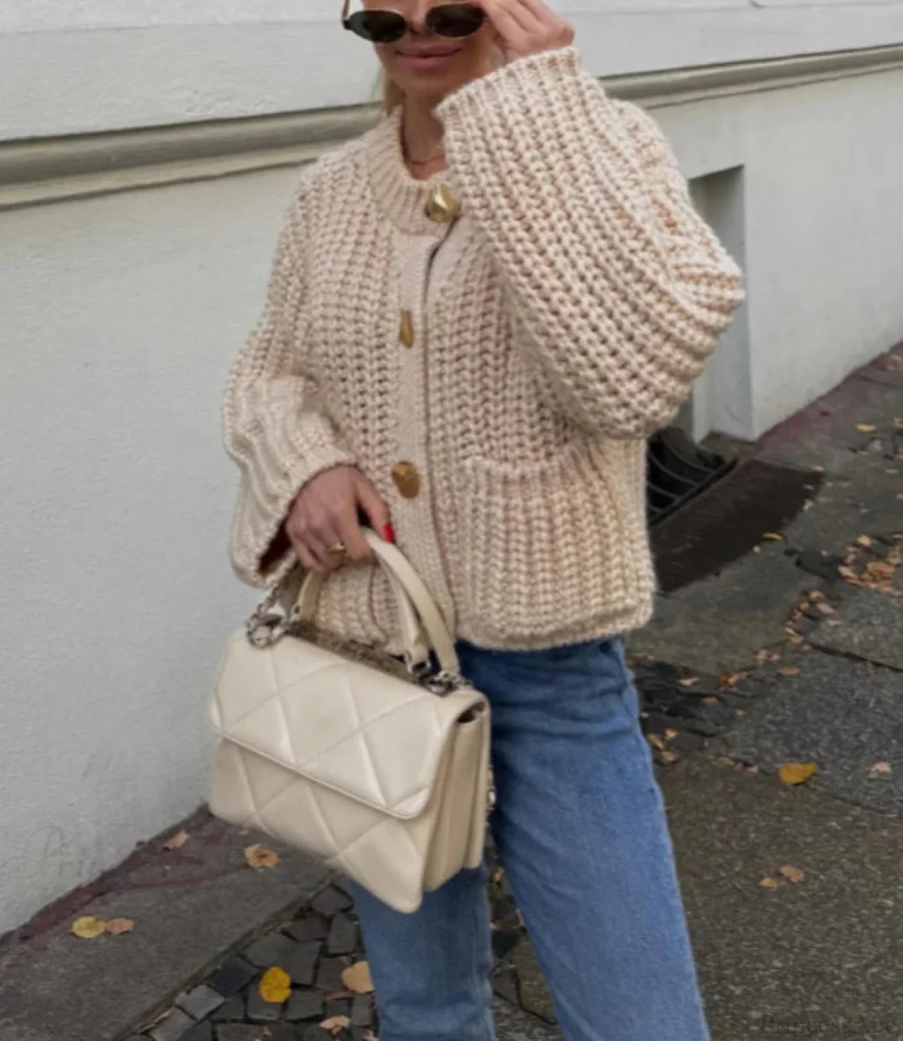 Casual O-Neck Long Sleeve Pocket Cardigan cardiagn-250126