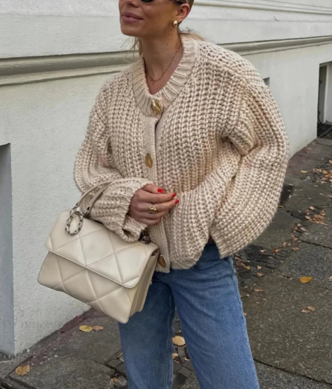 Casual O-Neck Long Sleeve Pocket Cardigan cardiagn-250126