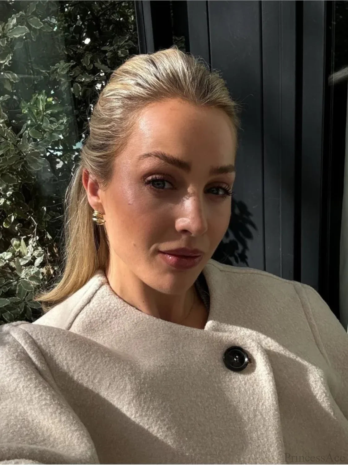 Casual Round Neck Loose Woolen Overcoat