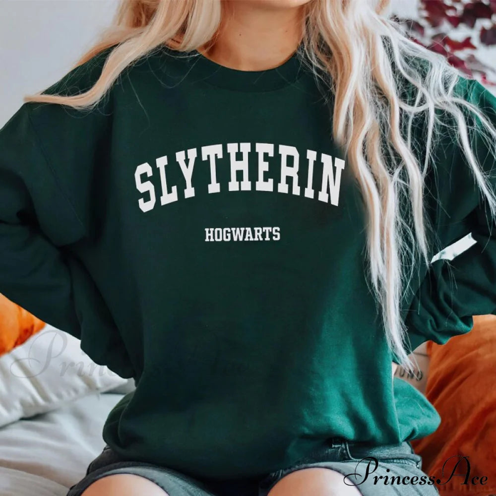 Casual School Unisex Crewneck Sweatshirt Dark Green / S Sweatshirts & Hoodies-L