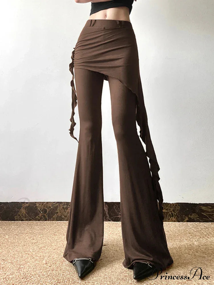 Casual Slim Ruffles Halloween Pants