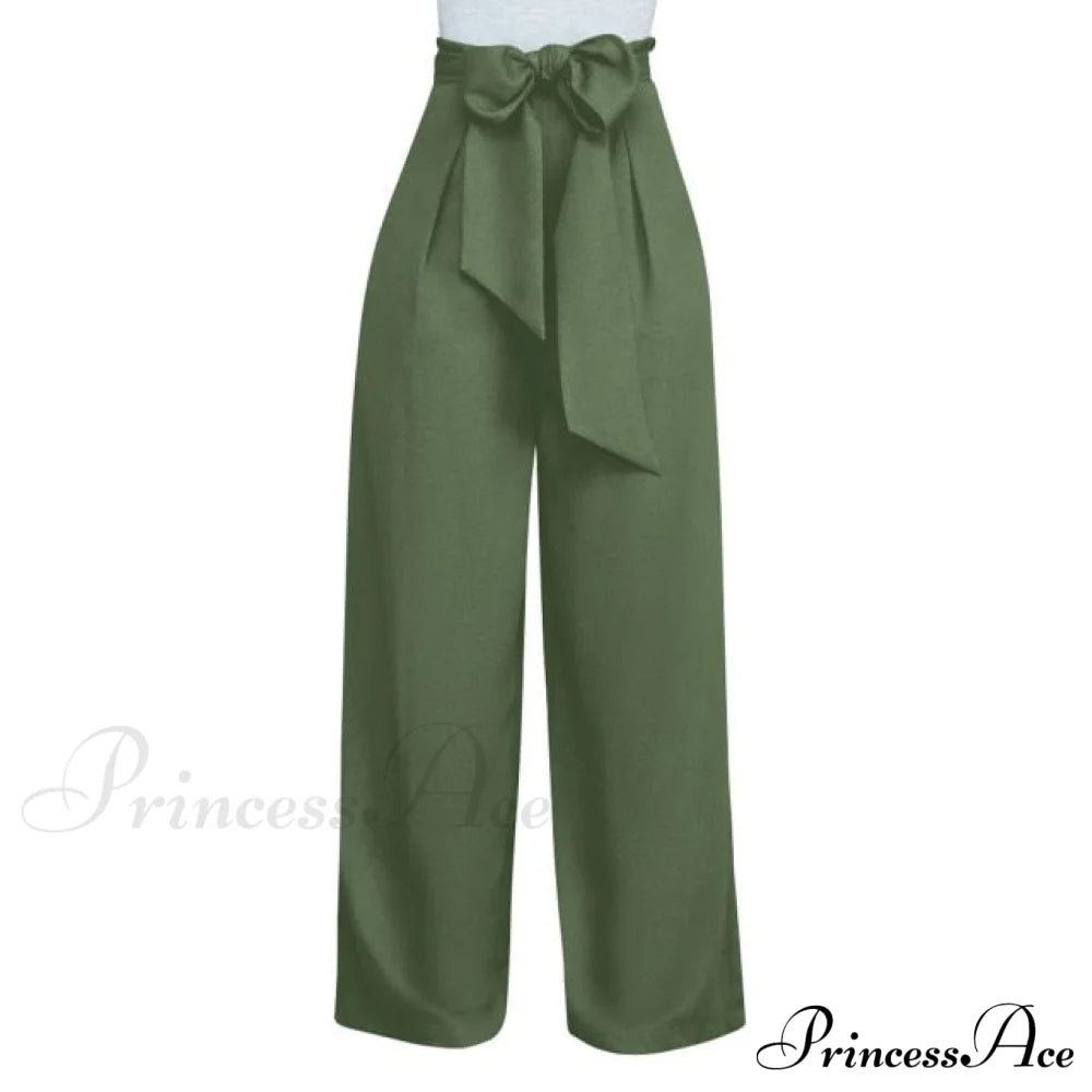 Casual Straight Long Pant Army Green / S