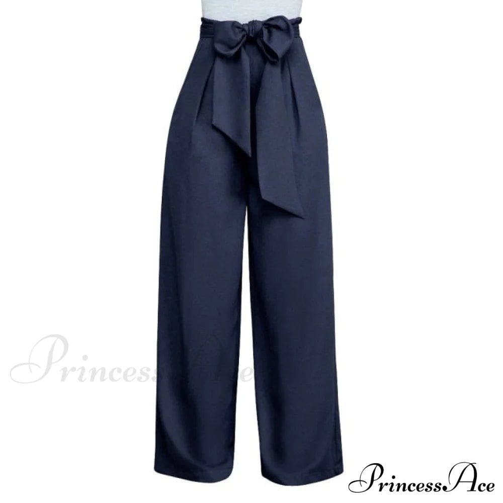 Casual Straight Long Pant Deep Blue / S