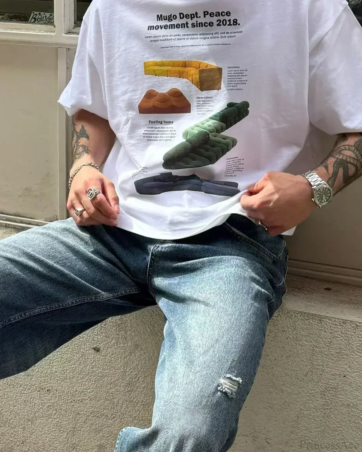 Casual Streetwear Gothic Long Sleeve T-shirt white3 / S t-shirt-250223