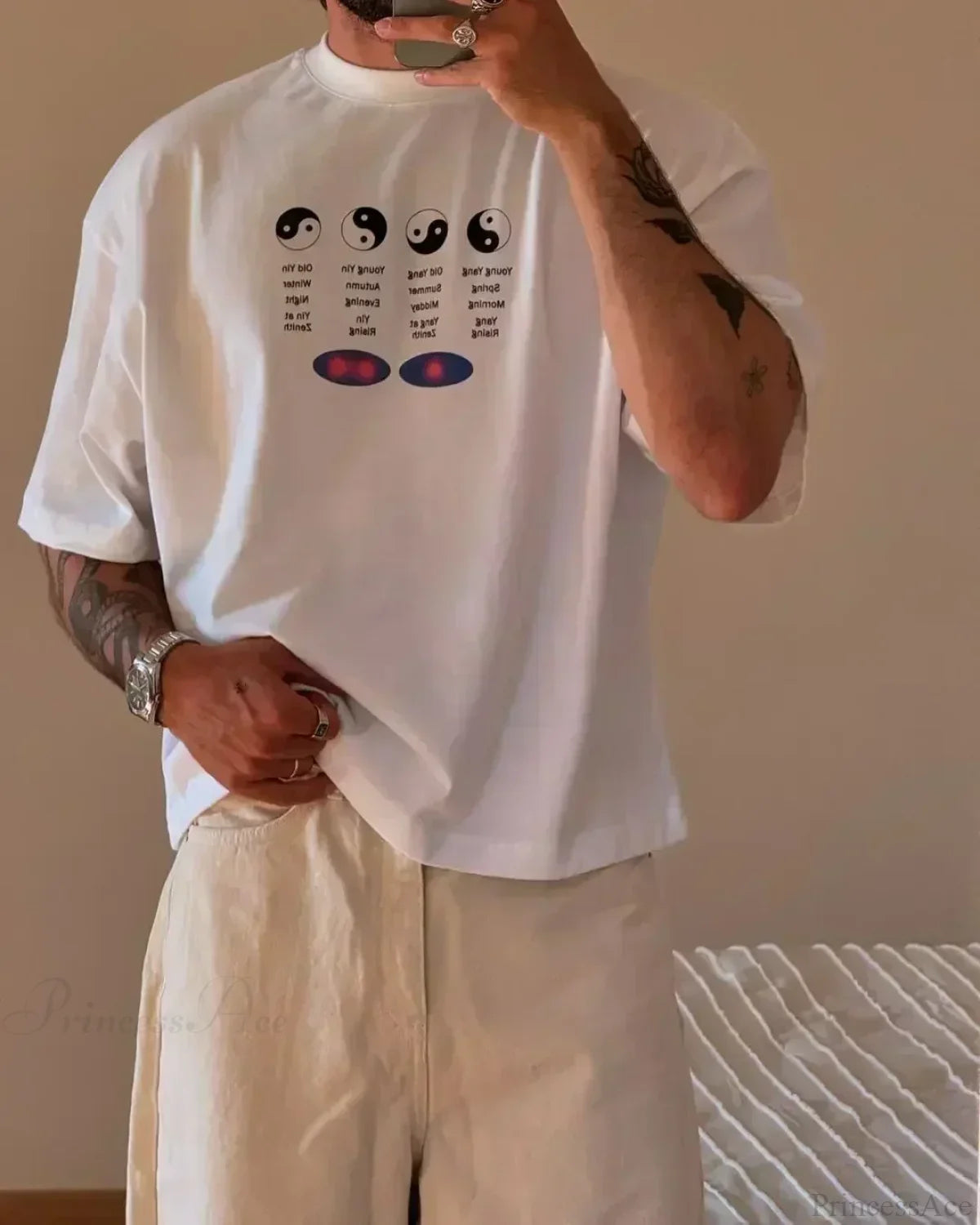 Casual Streetwear Gothic Long Sleeve T-shirt white7 / S t-shirt-250223