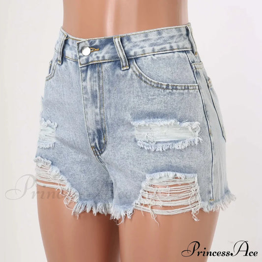 Casual Summer Fashion Jeans High-Waisted Denim Short