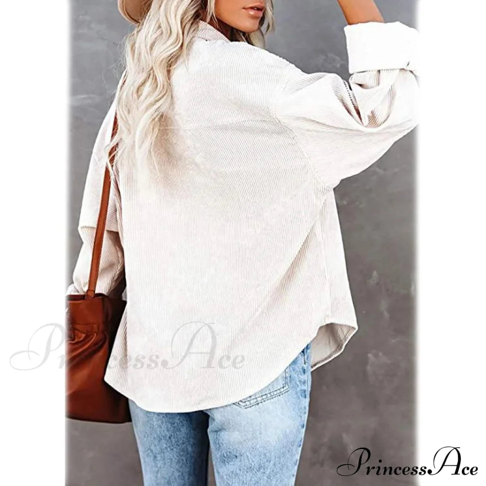 Casual Women’s Corduroy Long Arm Shirt