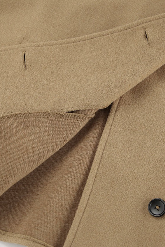 Batwing Sleeve Wool Blend Coat coats