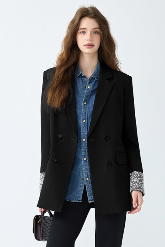 Elegant Mid-Length Office Blazer S / Black
