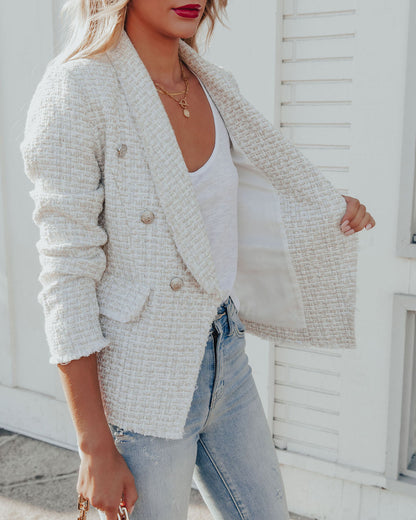 Celena Tweed Blazer with Pockets