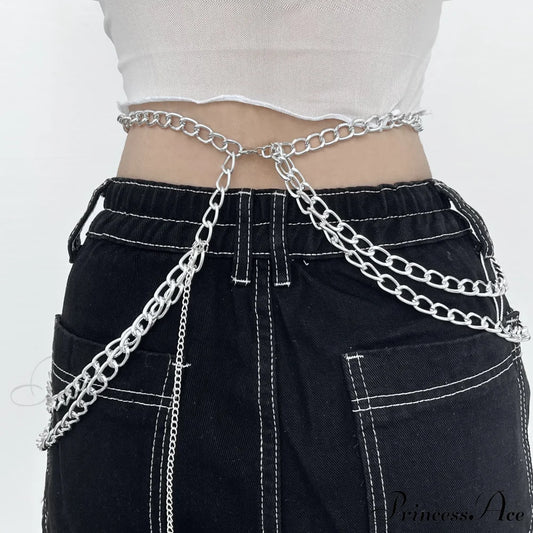 Chain Cross Pendant Waist Layered