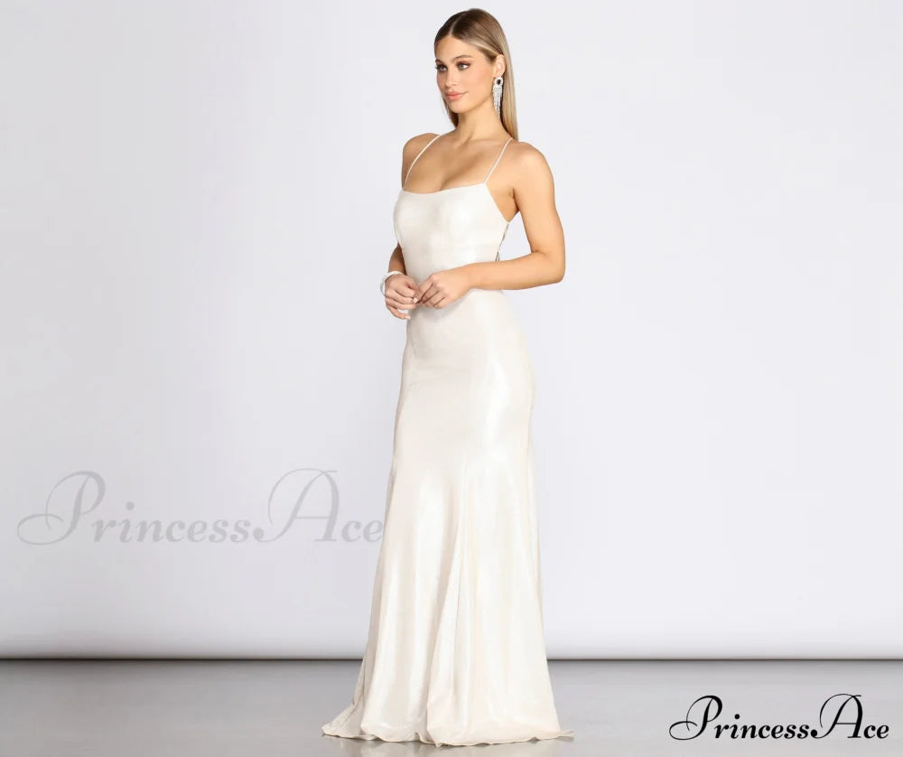 Char Formal Stylish Lattice Glitter Dress S.o. Long Dresses