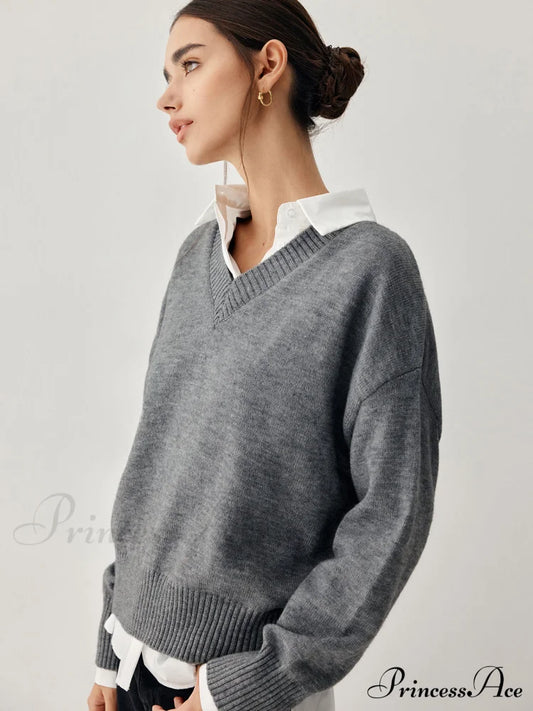 Charcoal Charming Sweater Sweaters-L