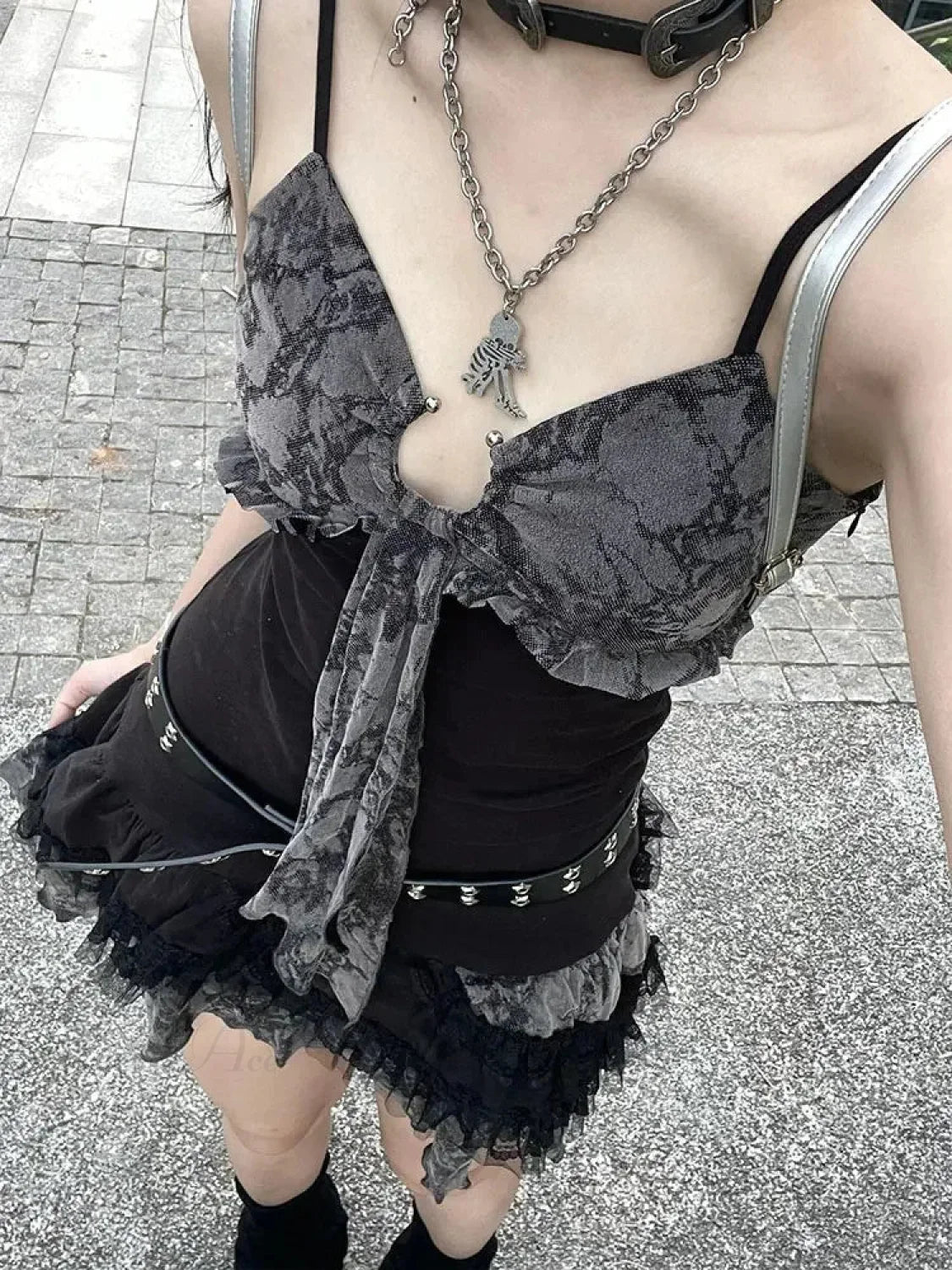 Charming Lace Camisole Mini Dress