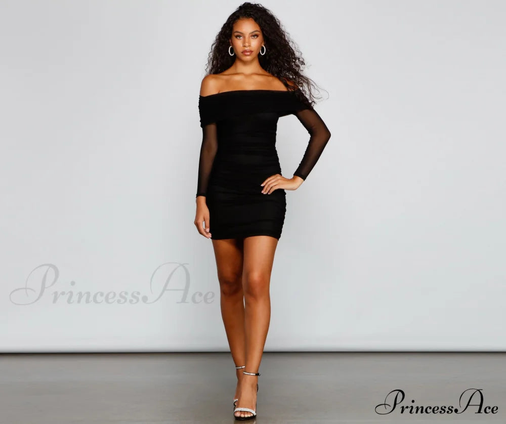 Chic Moment Mesh Charming Bodycon Mini Dress Club Dresses
