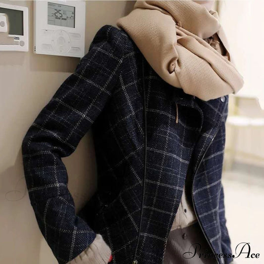 Chic Short Plaid Jackets