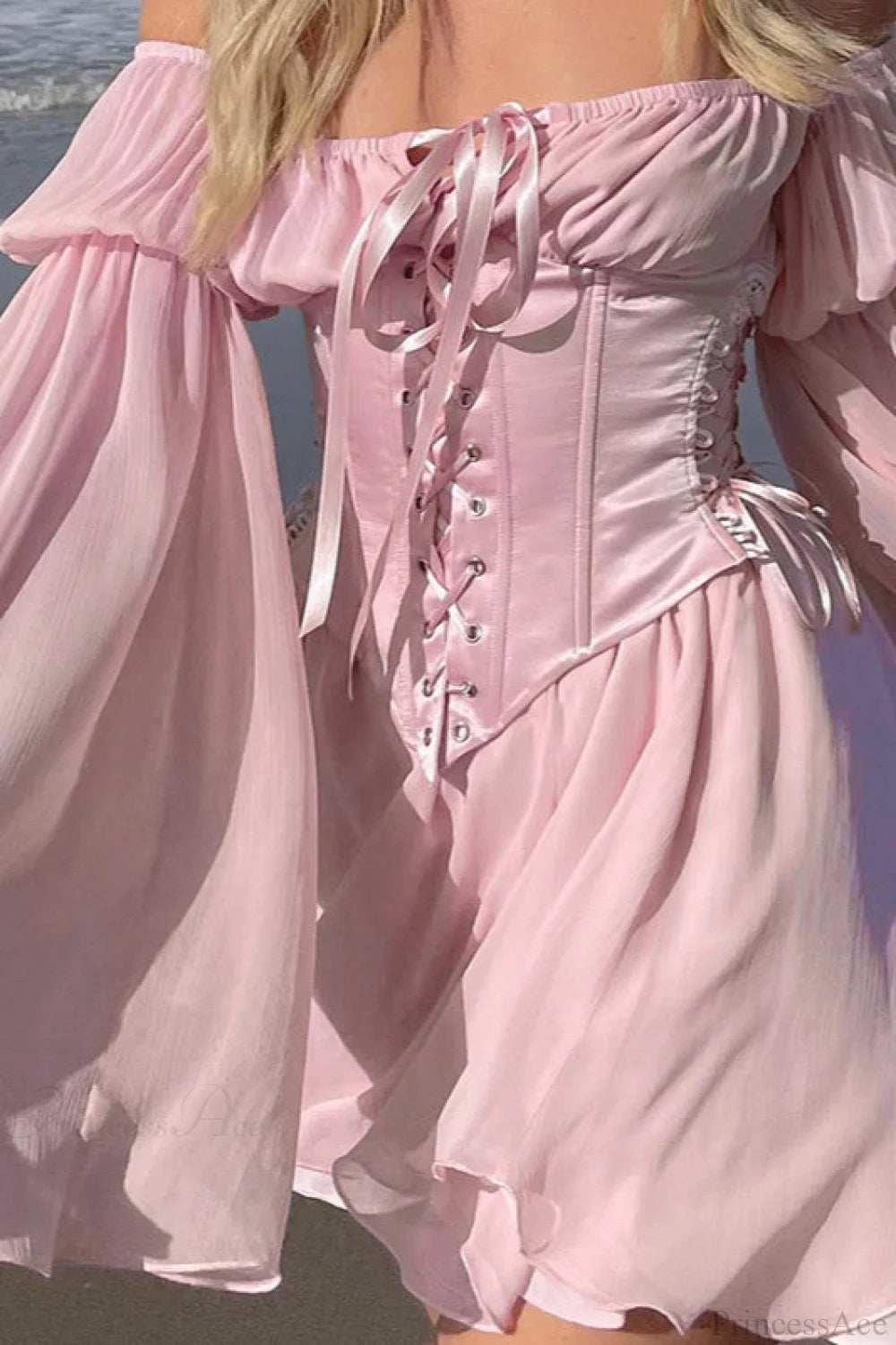 Chiffon Loose Asymmetrical Waist Tie Mini Dress