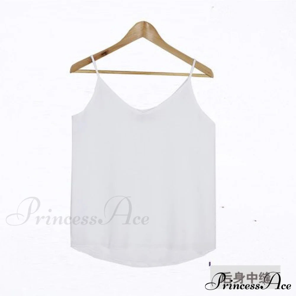 Chiffon Sleeveless Solid Camis Top