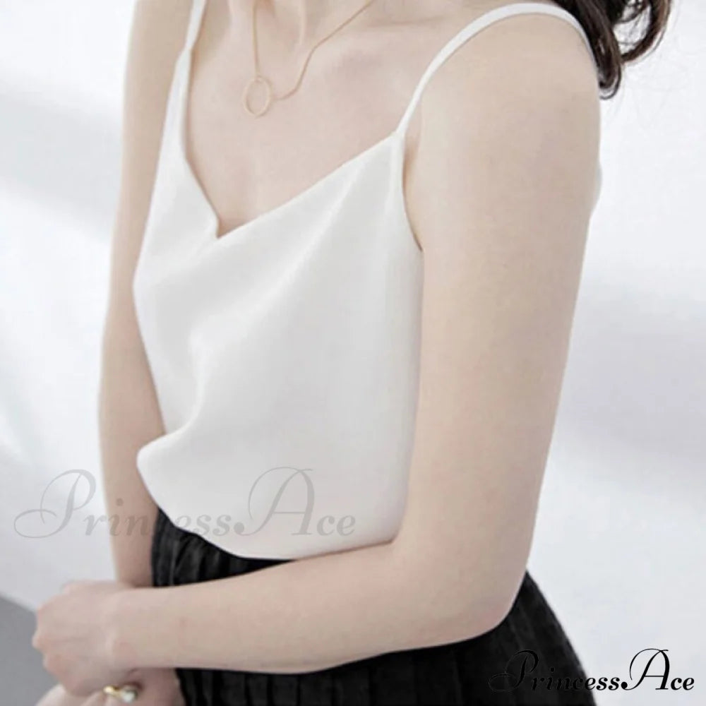 Chiffon Sleeveless Solid Camis Top