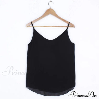 Chiffon Sleeveless Solid Camis Top