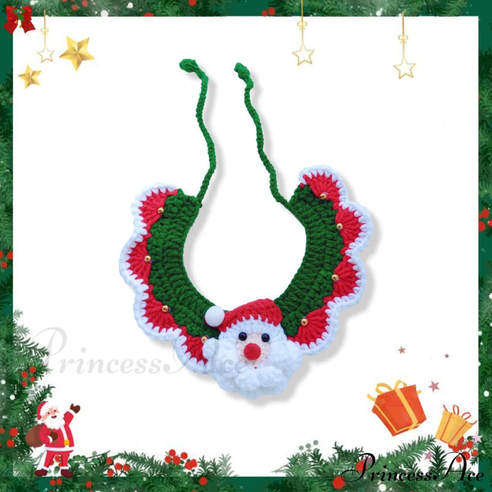 Chrismas Photo Accessories Hand Woven Cat Dog Bibs