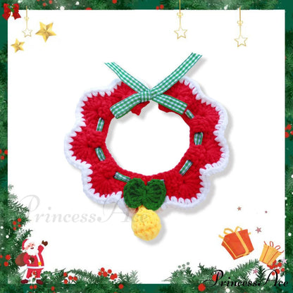 Chrismas Photo Accessories Hand Woven Cat Dog Bibs