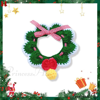 Chrismas Photo Accessories Hand Woven Cat Dog Bibs