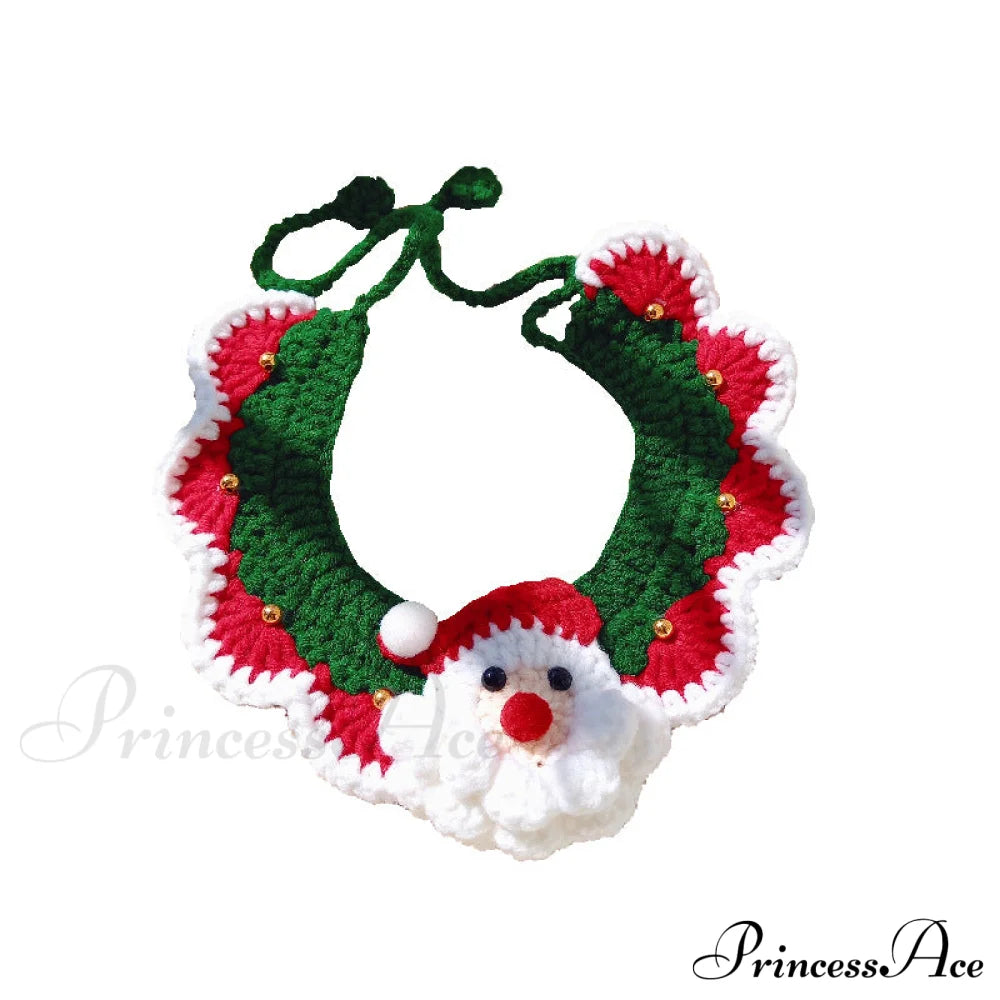 Chrismas Photo Accessories Hand Woven Cat Dog Bibs