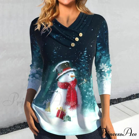 Casual Christmas Blouse Multicolor best Best Sellings clothes Plus Size Sale tops Topseller