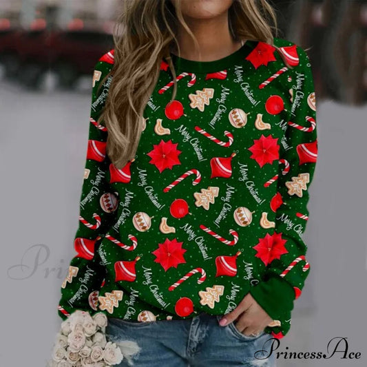 Christmas Pullover Sweater Top Green / S Sweaters-L