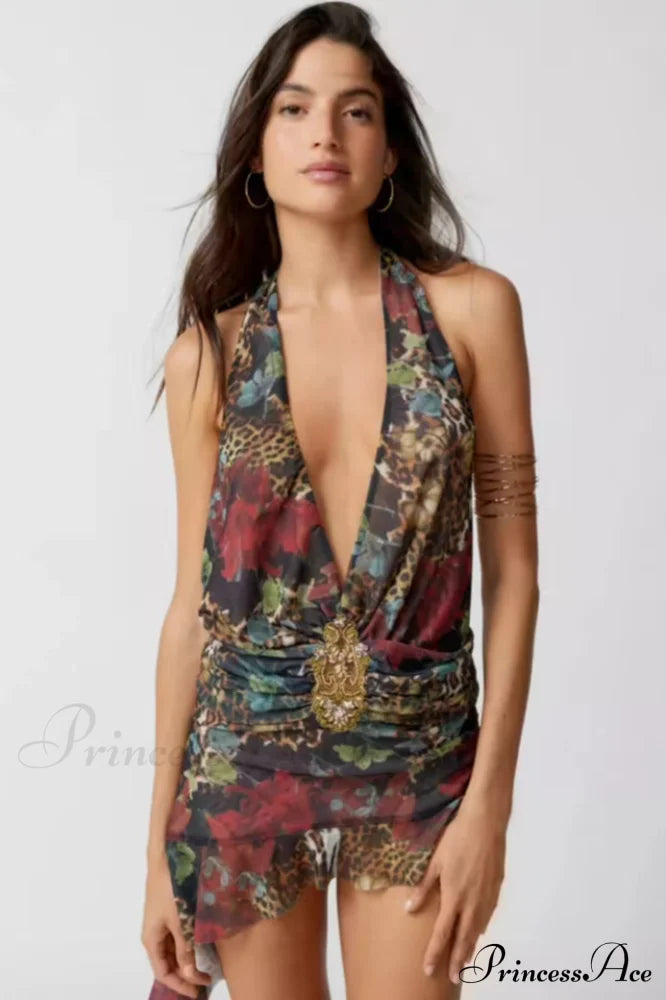 Cindy Plunge Stylish Mini Dress