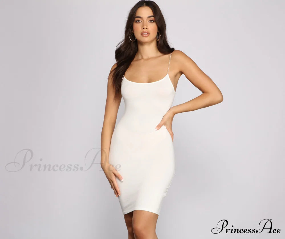 Classic Chic Scoop Neck Knit Mini Dress - Lady Occasions