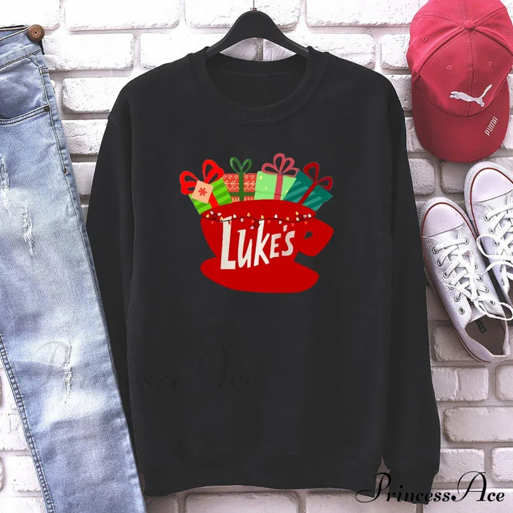 Classic Festive Vintage Show Inspired Cozy Hoodie Black / S Sweatshirts & Hoodies-L