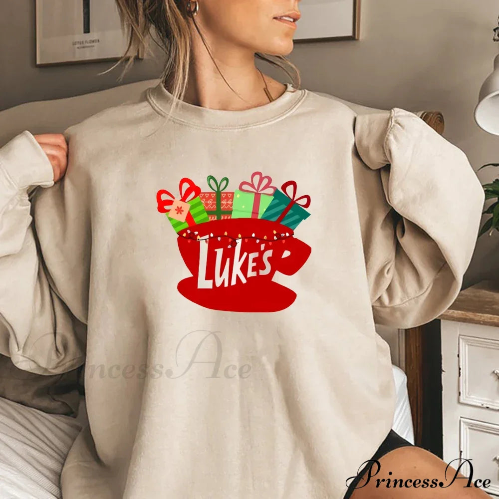 Classic Festive Vintage Show Inspired Cozy Hoodie Khaki / S Sweatshirts & Hoodies-L