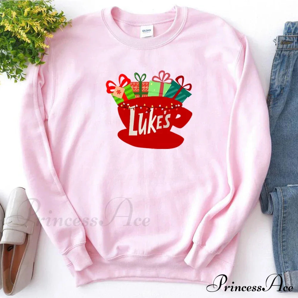 Classic Festive Vintage Show Inspired Cozy Hoodie Pink / S Sweatshirts & Hoodies-L