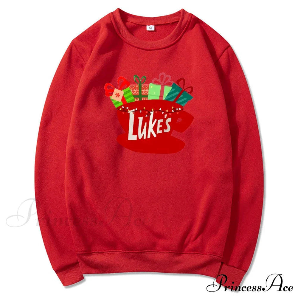 Classic Festive Vintage Show Inspired Cozy Hoodie Red / S Sweatshirts & Hoodies-L