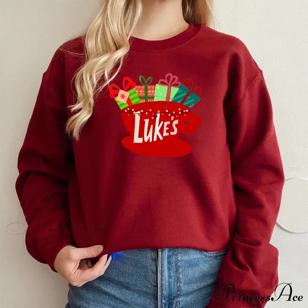 Classic Festive Vintage Show Inspired Cozy Hoodie Sweatshirts & Hoodies-L