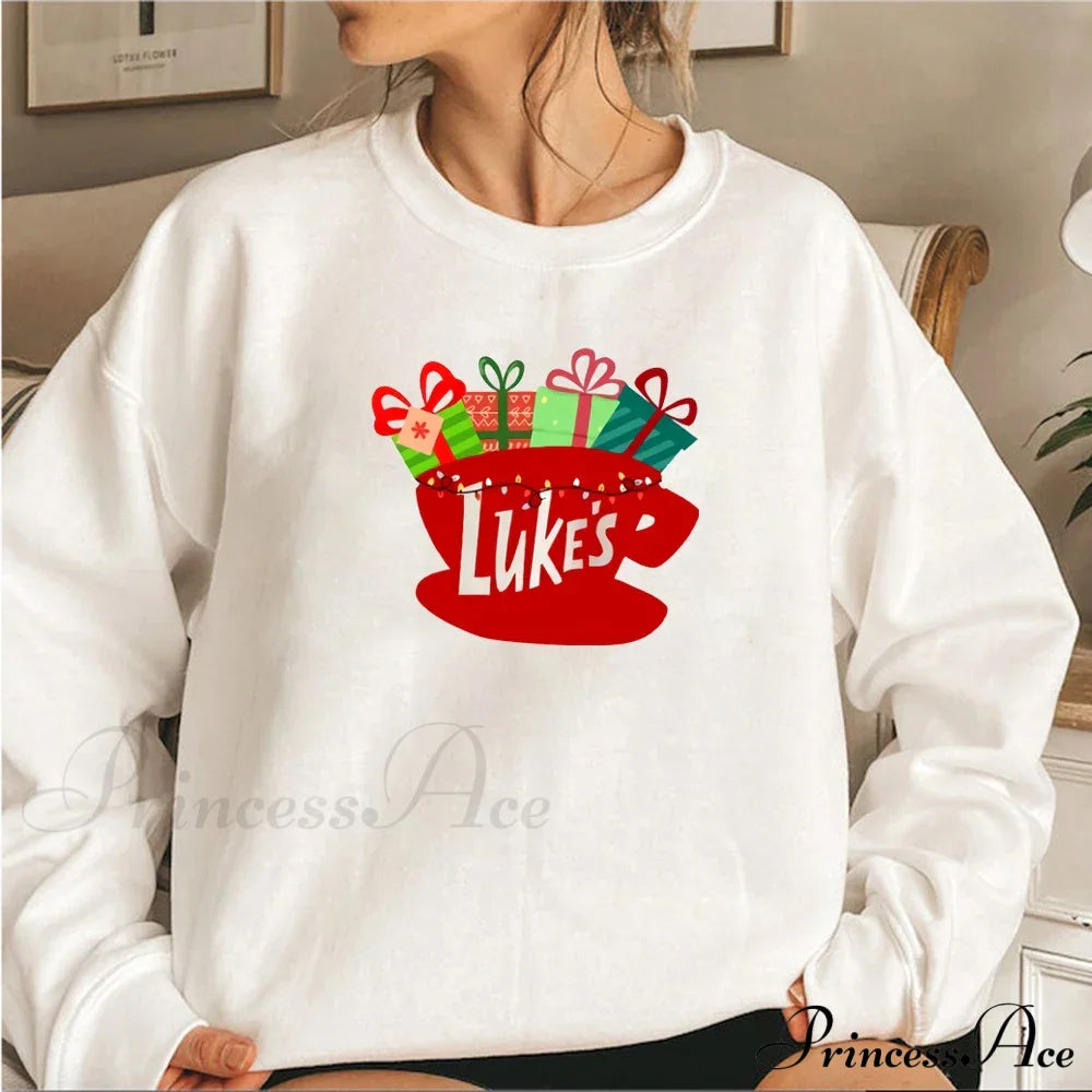 Classic Festive Vintage Show Inspired Cozy Hoodie White / S Sweatshirts & Hoodies-L