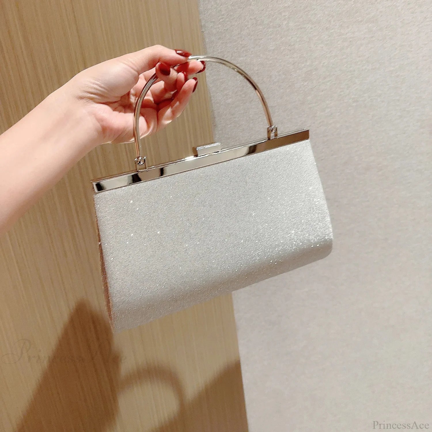 Classic Pleated Sparkling Evening Handbag handbag-250126