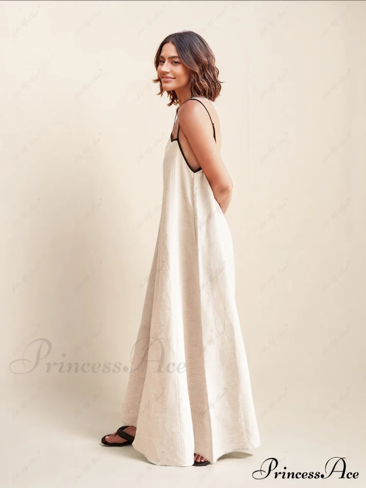 Classic Style Stylish Contrasting Suspender Dress Dresses