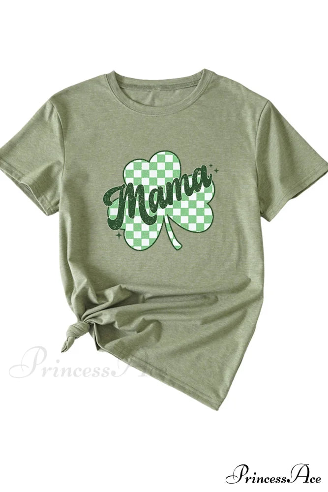 Clover Plaid Graphic Tee Green / S Tees