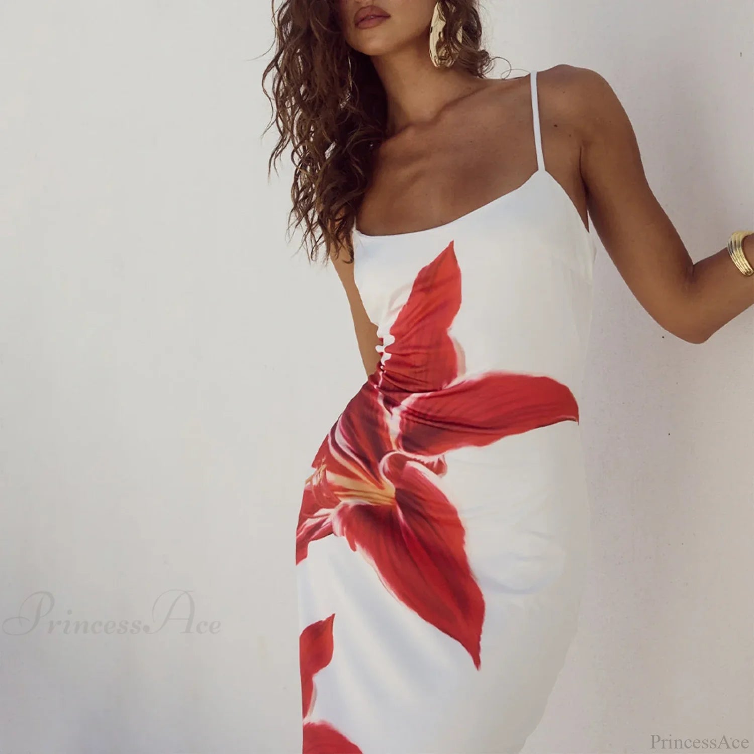 Cocktail Bodycon Floral Print Split Summer Streetwear Floral Dress floraldress-250126