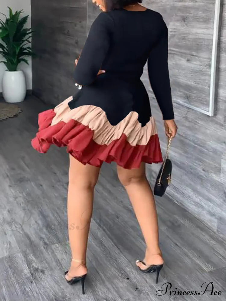 Color Block Reversible Trendy Knitted Boot Cuffs Dresses