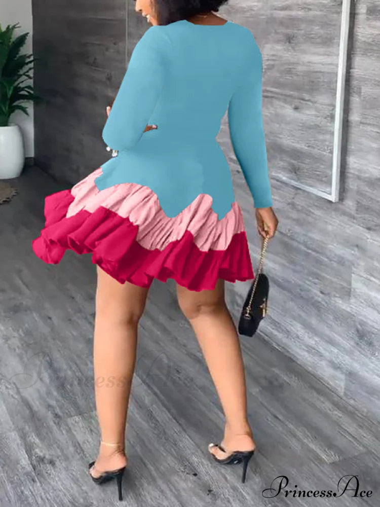 Color Block Reversible Trendy Knitted Boot Cuffs Dresses