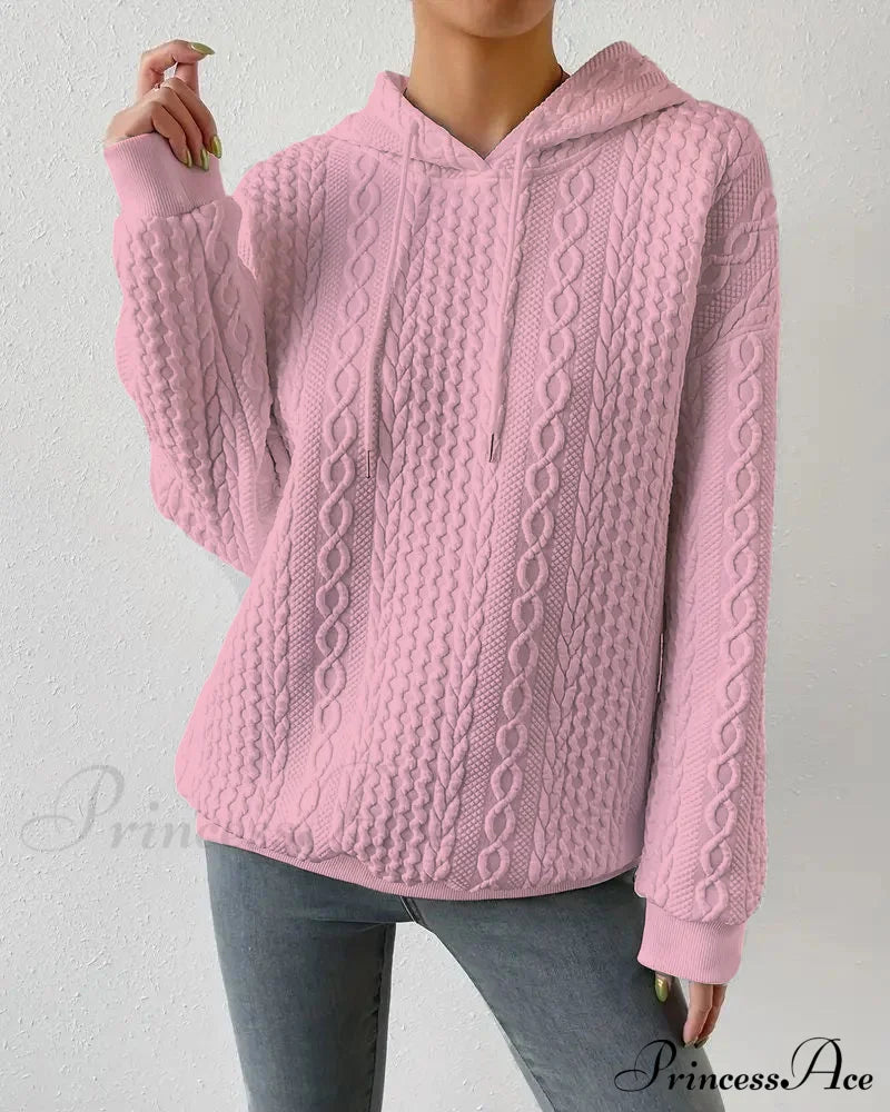 Casual solid color hoodie Pink 2023 F/W 23BF cardigans Clothes discount Hoodies & Sweatshirts Spring Tops/Blouses