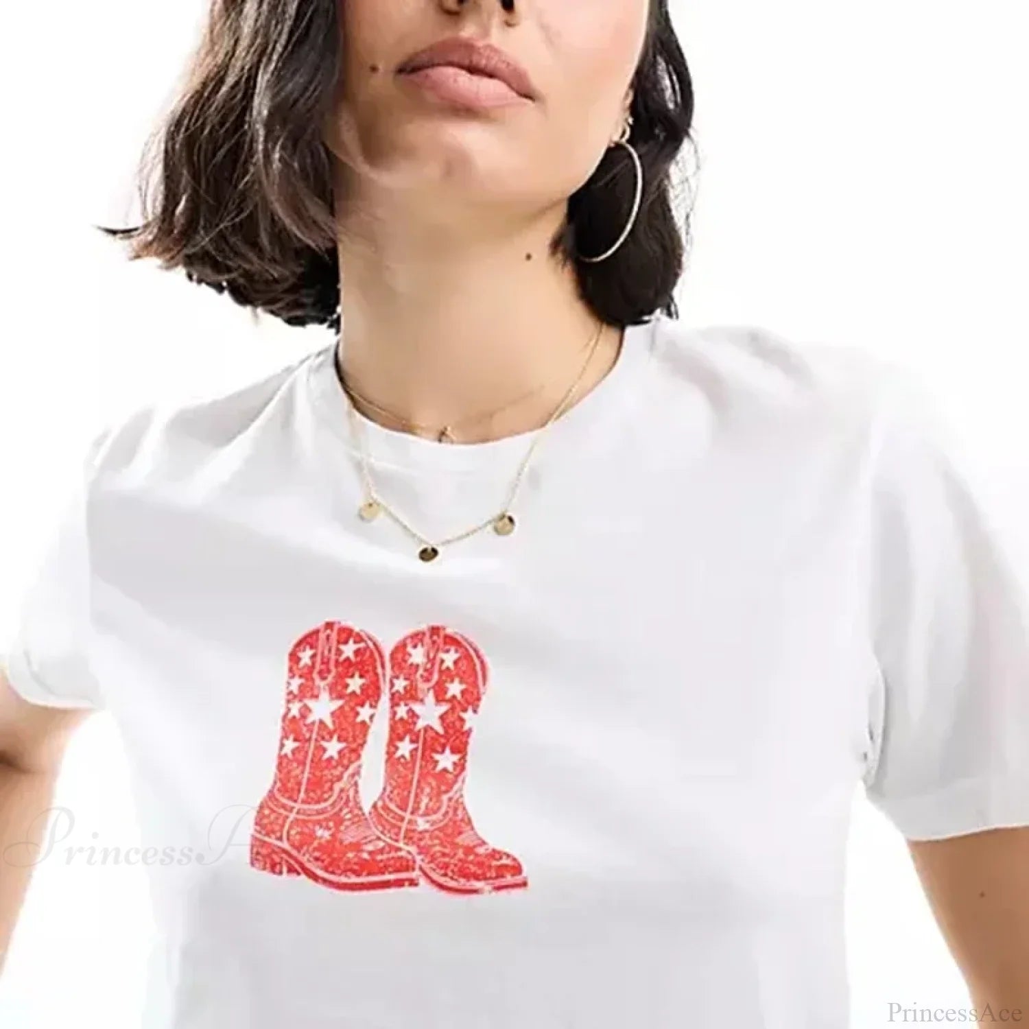 Combhasaki Summer Y2K Cherry Print T-shirt white2 / S t-shirt-250223