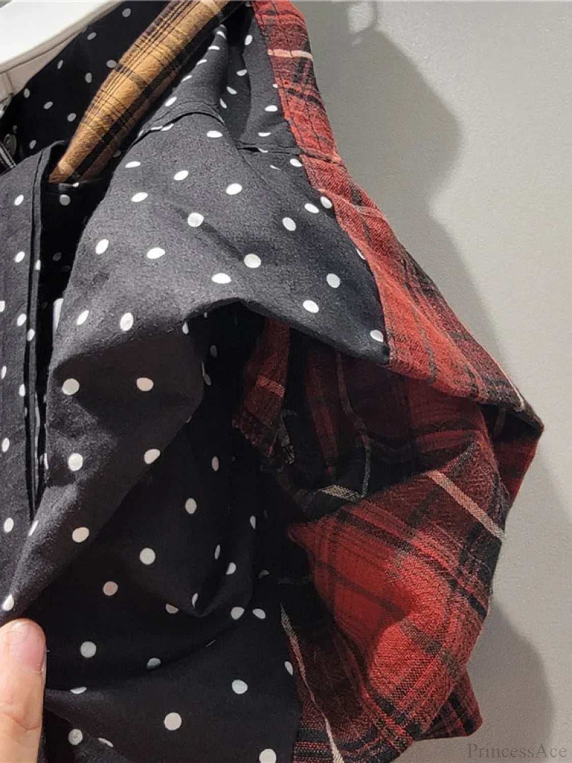 Contrast Plaid Bandage Mini Skirt