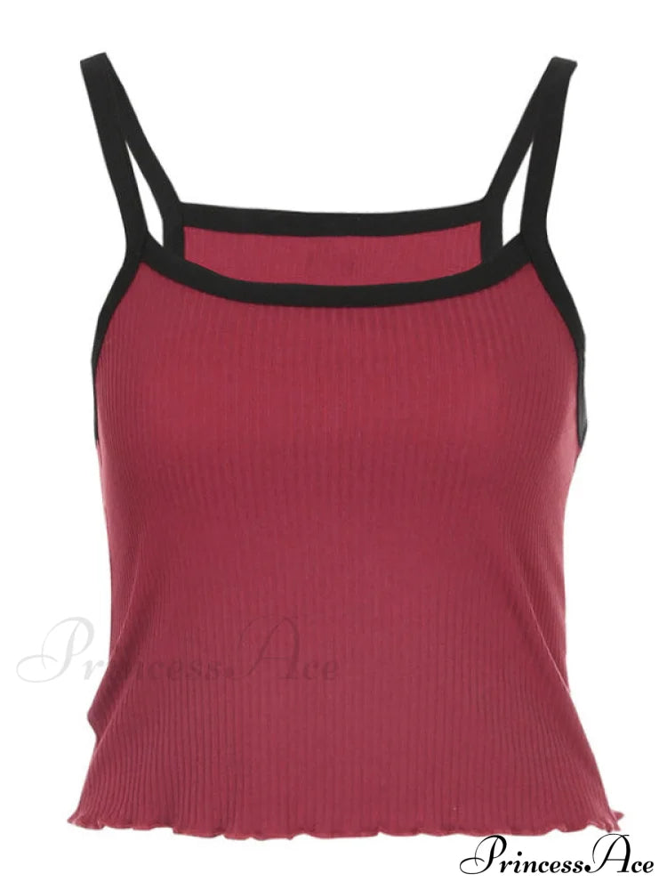 Contrast Trim Graceful Pullover Sweater Tank Tops&Camis